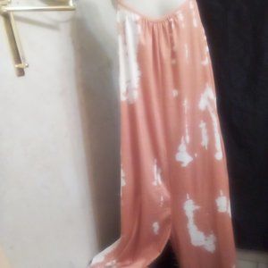 Pink one piece spaghetti strap and pants